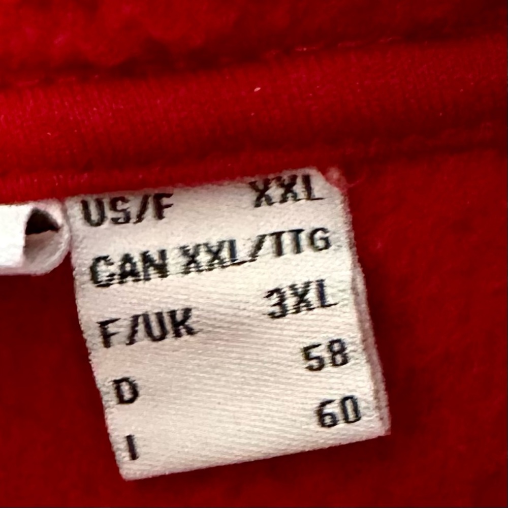Fila Mens Size XXL Stefanos Sherpa Red Full Zip Fleece Jacket Football Season - Picture 4 of 8